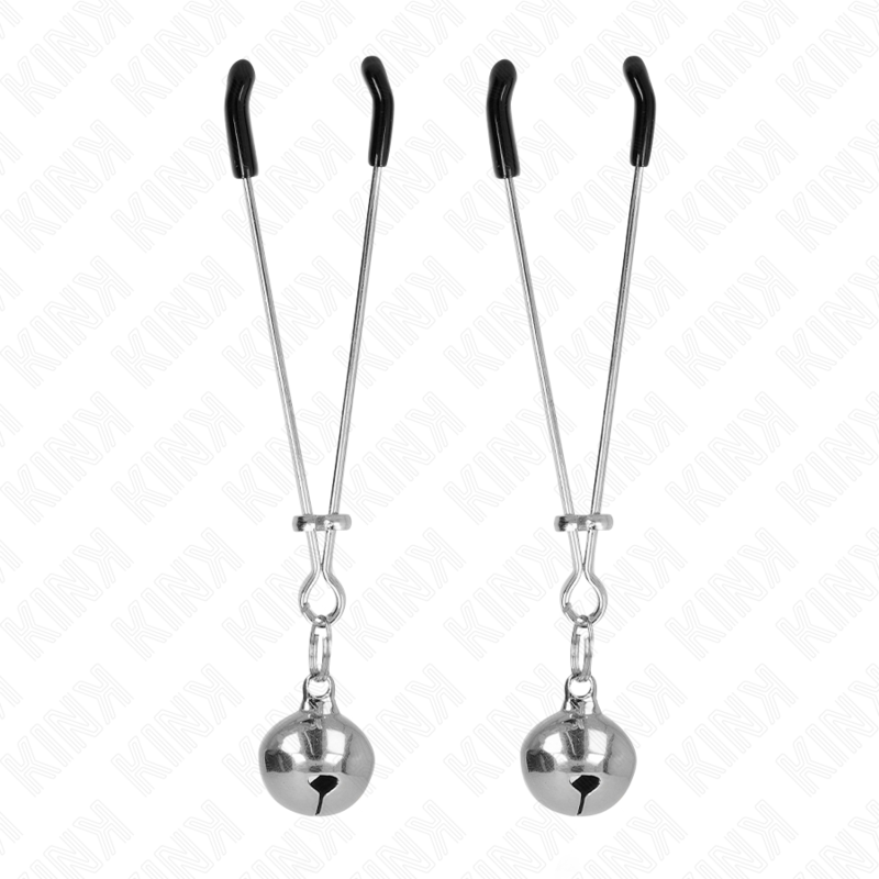 Morsetti per capezzoli KINK Thin Bell, color argento, 7 cm