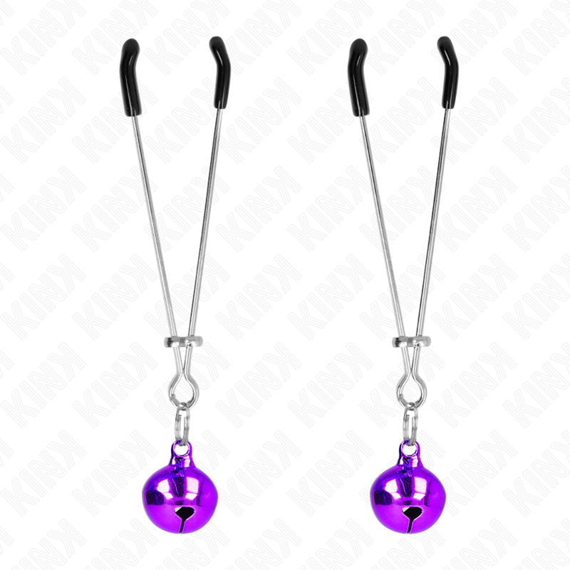 Pinze per capezzoli KINK Thin Bell, viola, 7 cm