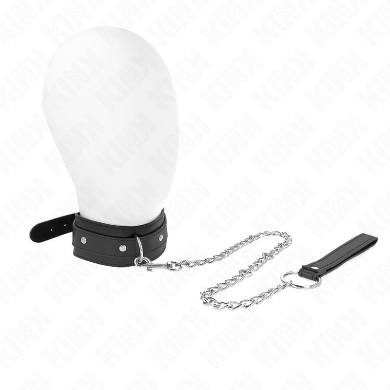 Collare BDSM KINK con anello e guinzaglio, 65 cm