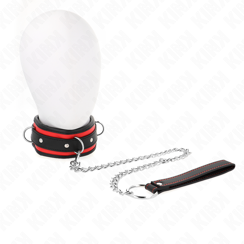 Collare BDSM KINK Model 2 con cinturino, 65 cm