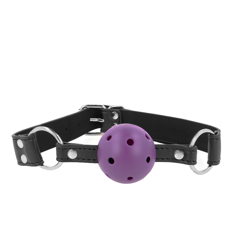 KINK bavaglio a sfera traspirante con doppio rivetto, viola