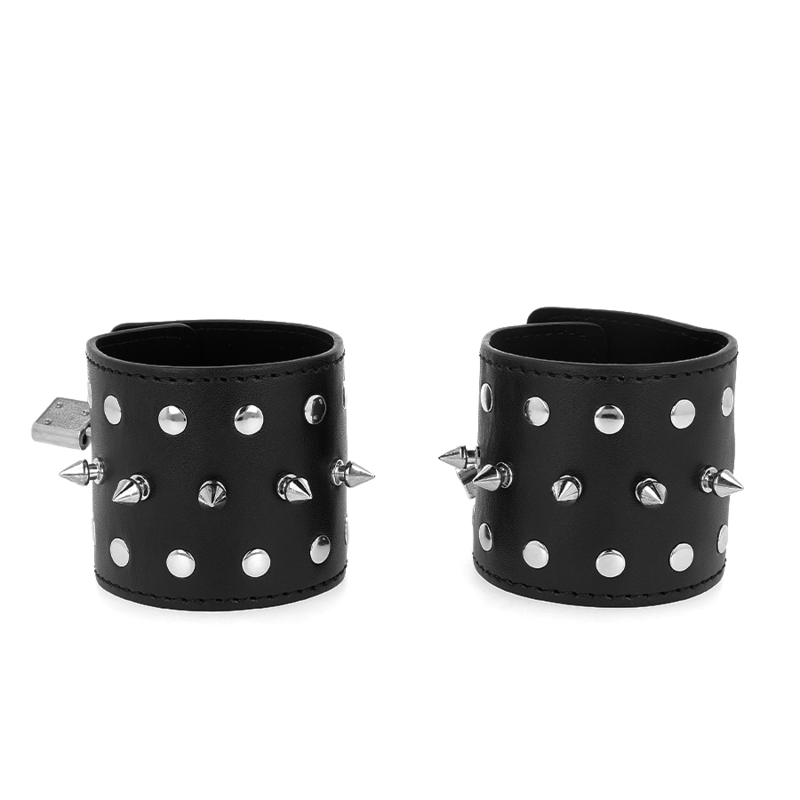 Manette KINK Punk con borchie, 25 x 6 cm