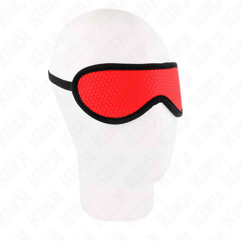 Benda per gli occhi KINK con motivo a squame e bordo rosso, 20 × 7 cm