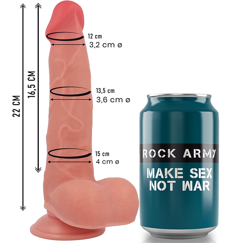 Dildo realistico ROCK ARMY Liquid Silicone Ranger, 22 cm