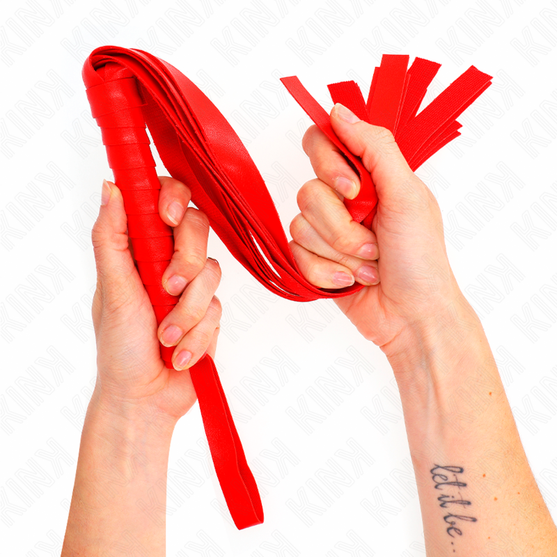 Frustino KINK rosso con estremità larghe, 48,5 cm
