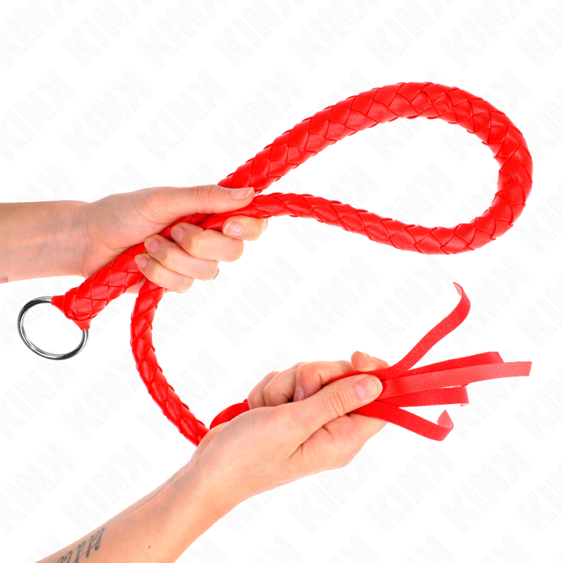 Frusta KINK Snake con cinturino da polso rosso, 65 cm