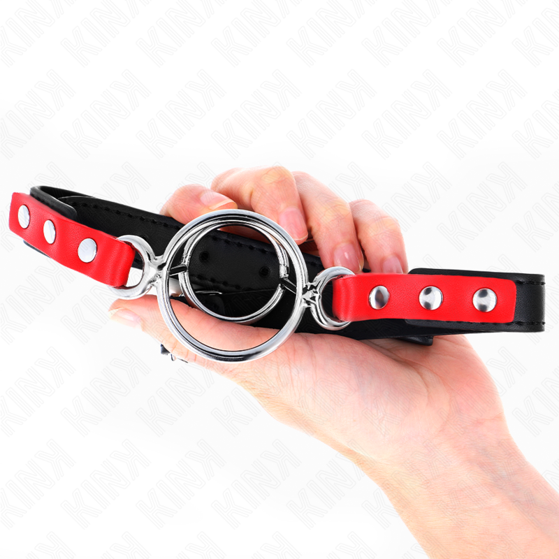 KINK bavaglio con più anelli a O, rosso
