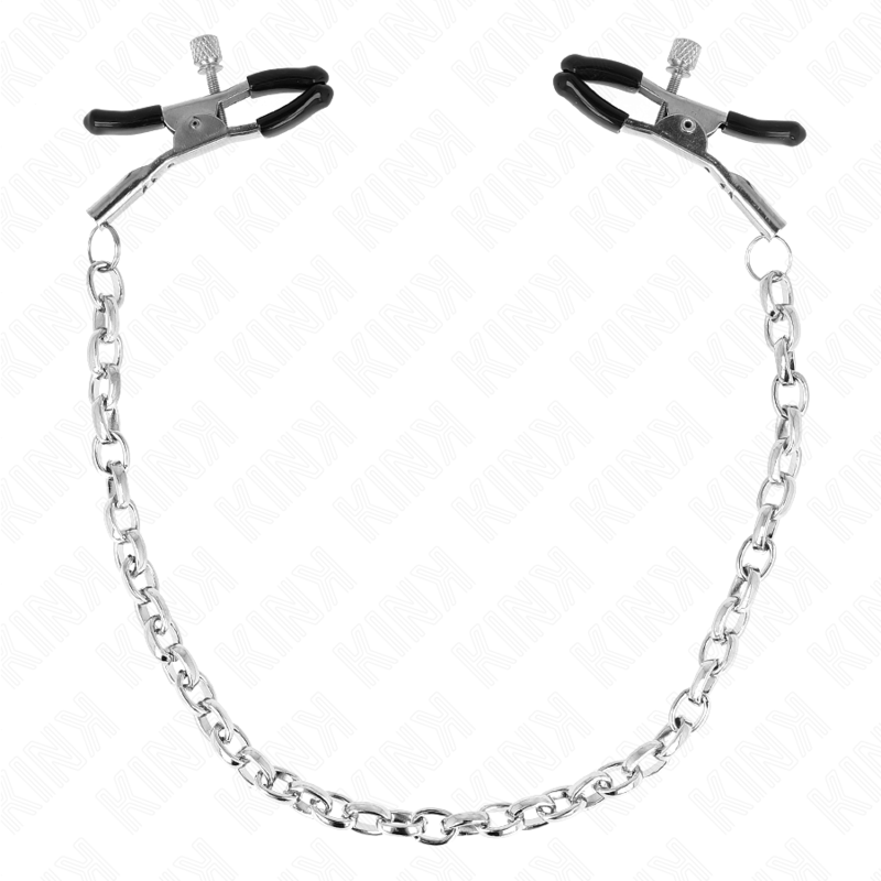 Morsetti per capezzoli KINK con catena spessa, 30 cm