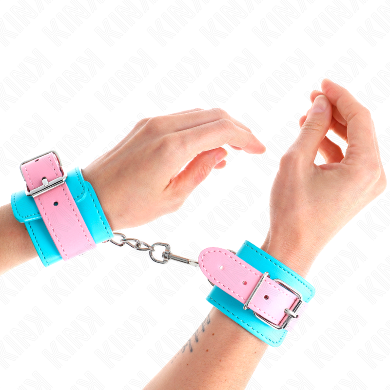 Manette KINK Cute regolabili, blu e rosa