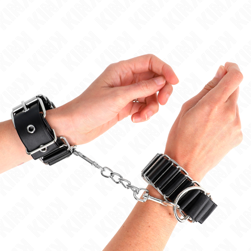 Polsiere nere strette KINK con design a cerniera