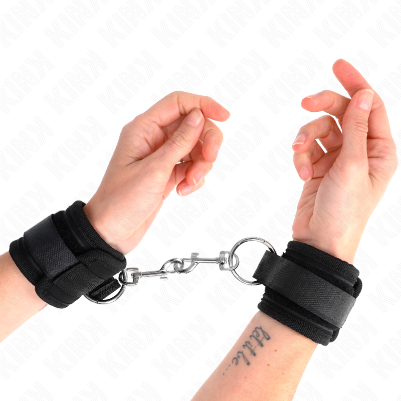 KINK manette nere regolabili per polsi