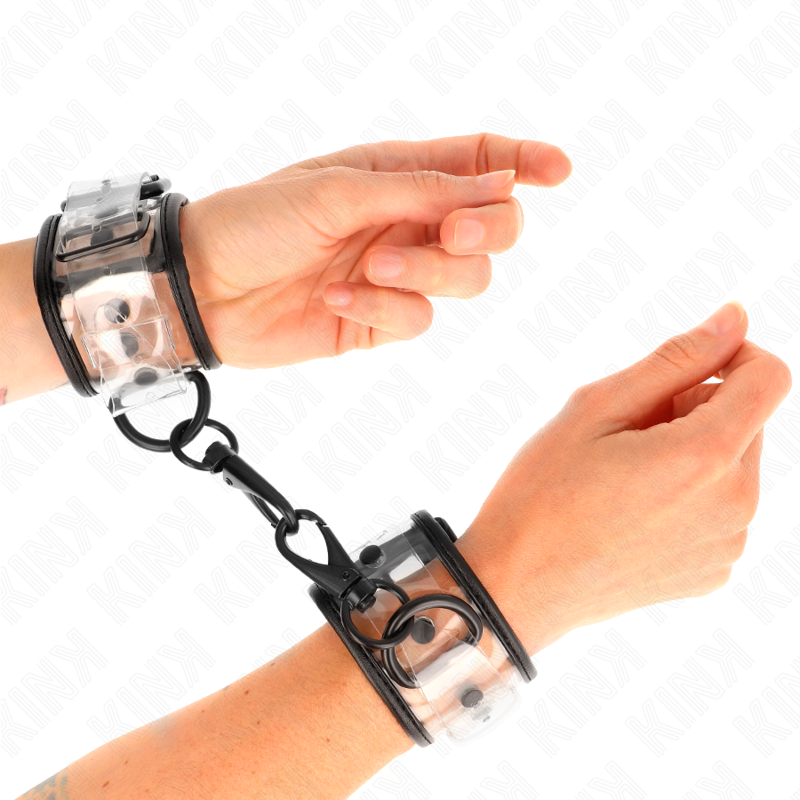 Manette trasparenti KINK regolabili per i polsi
