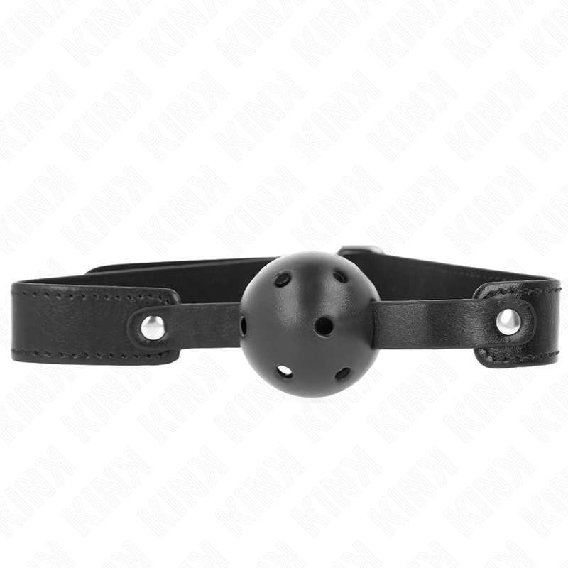 Bavaglio a pallina KINK nero con fori per respirare, 4,5 cm