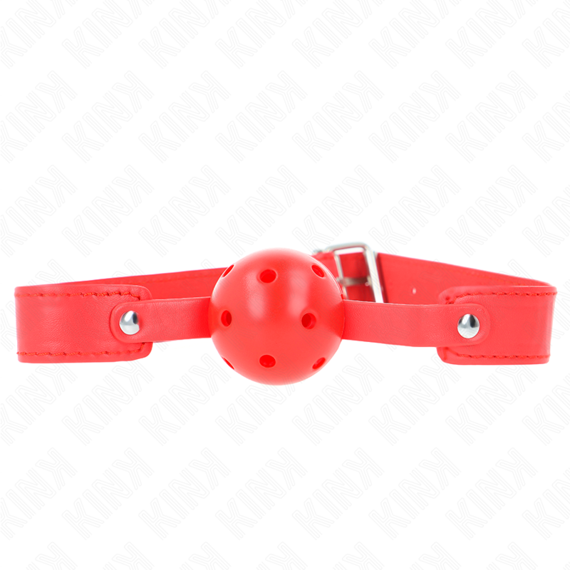 Bavaglio a palla rosso KINK traspirante, 4,5 cm