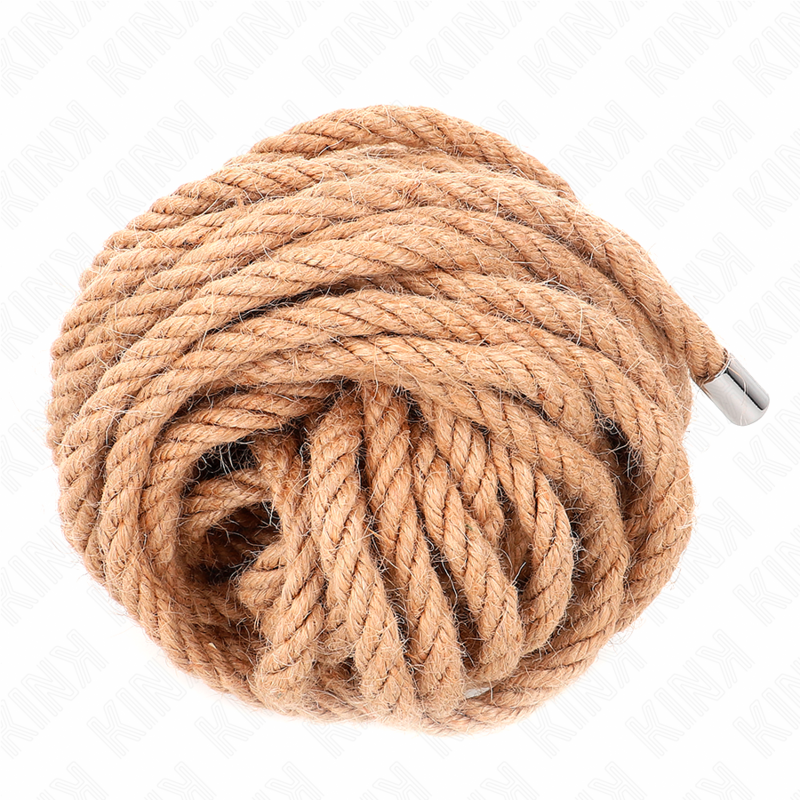 KINK ROPE ARTS corda bondage in canapa con terminale in metallo, 10 m