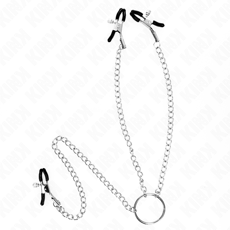Pinze per capezzoli KINK e pinza per clitoride con catena