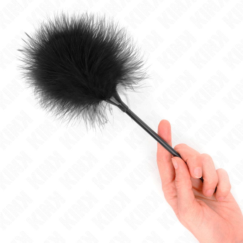 Solletico di piume KINK nero, 27 cm
