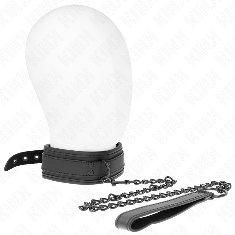 Collare BDSM KINK in neoprene con guinzaglio lungo 78 cm