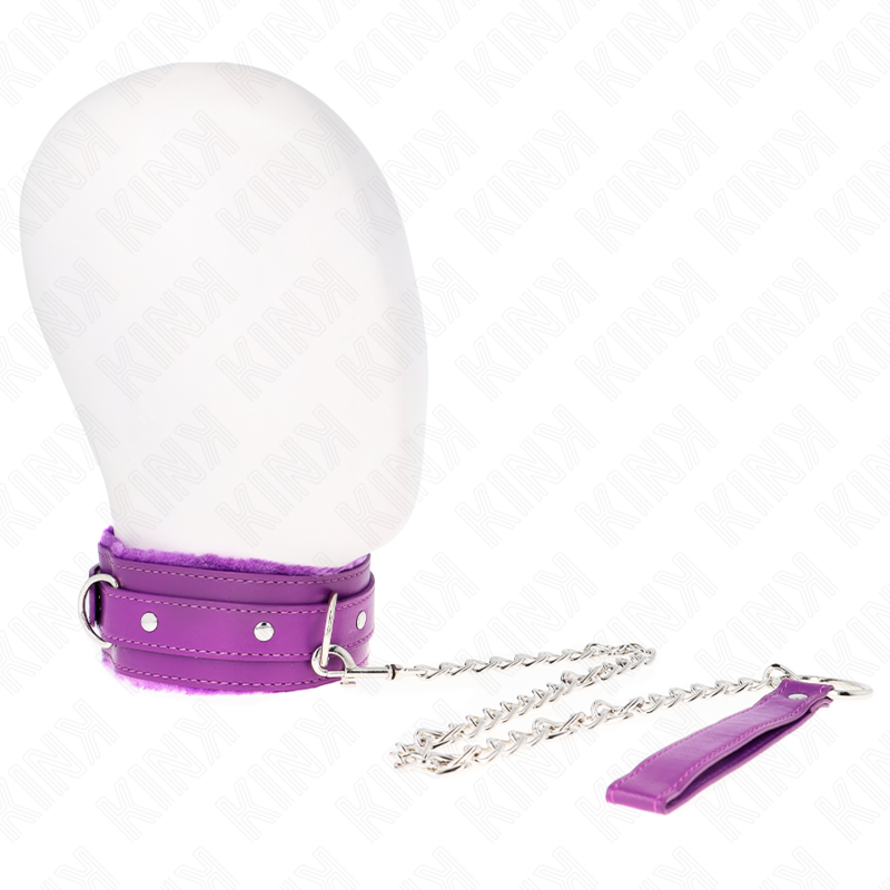 Collare BDSM KINK con guinzaglio, viola