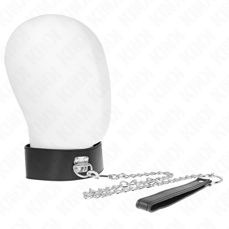 Collare BDSM KINK Basic con guinzaglio, 65 cm