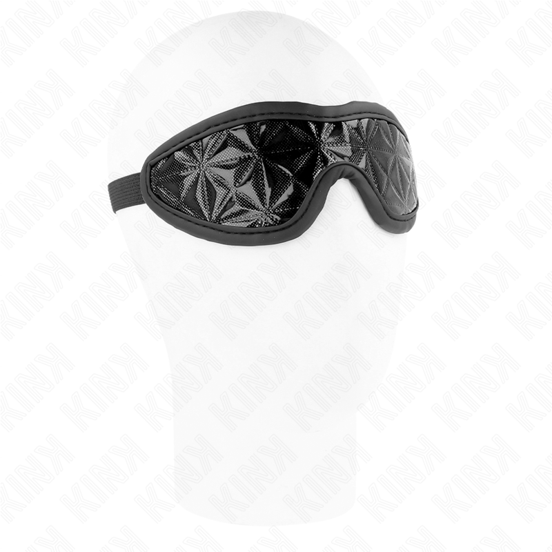 Benda per gli occhi KINK con motivo a rombi nero, 20,5 × 6 cm