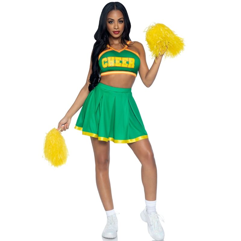 Costume da cheerleader Leg Avenue verde, M/L