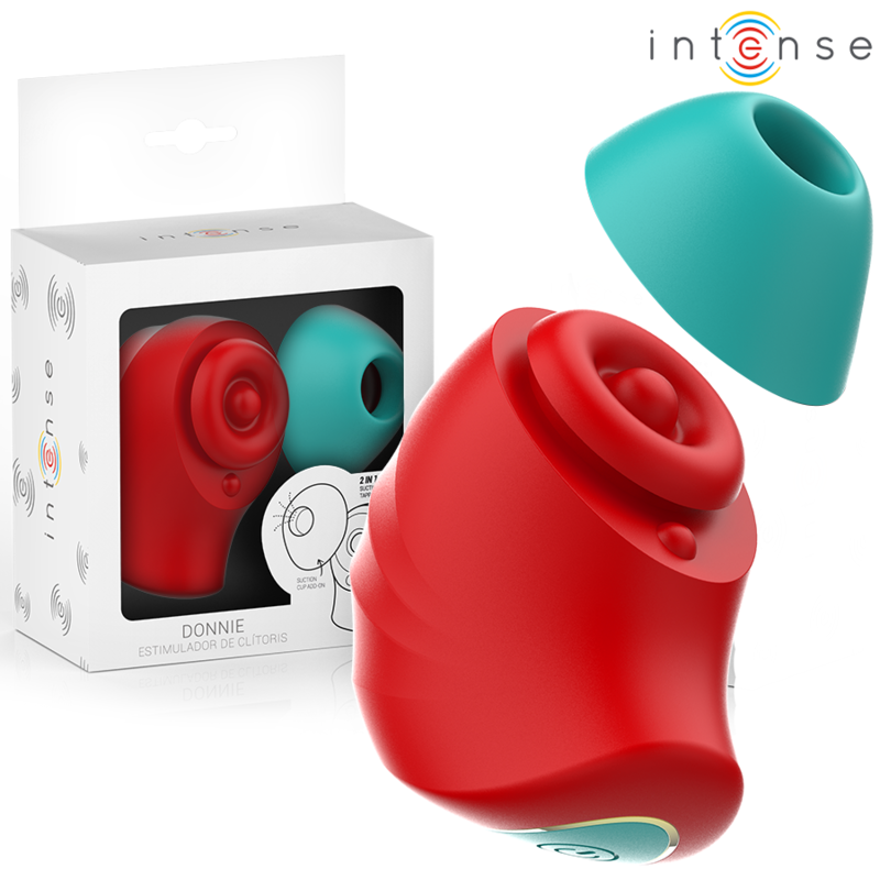 Stimolatore clitorideo INTENSE DONNIE rosso e verde