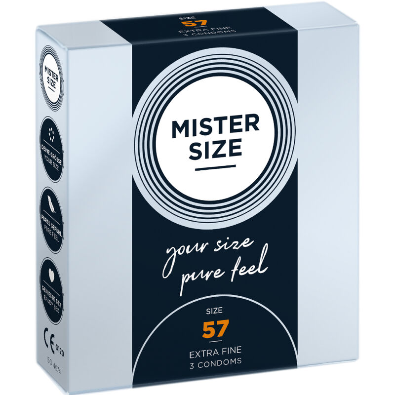 Preservativi MISTER SIZE L, 57 mm, 3 pezzi