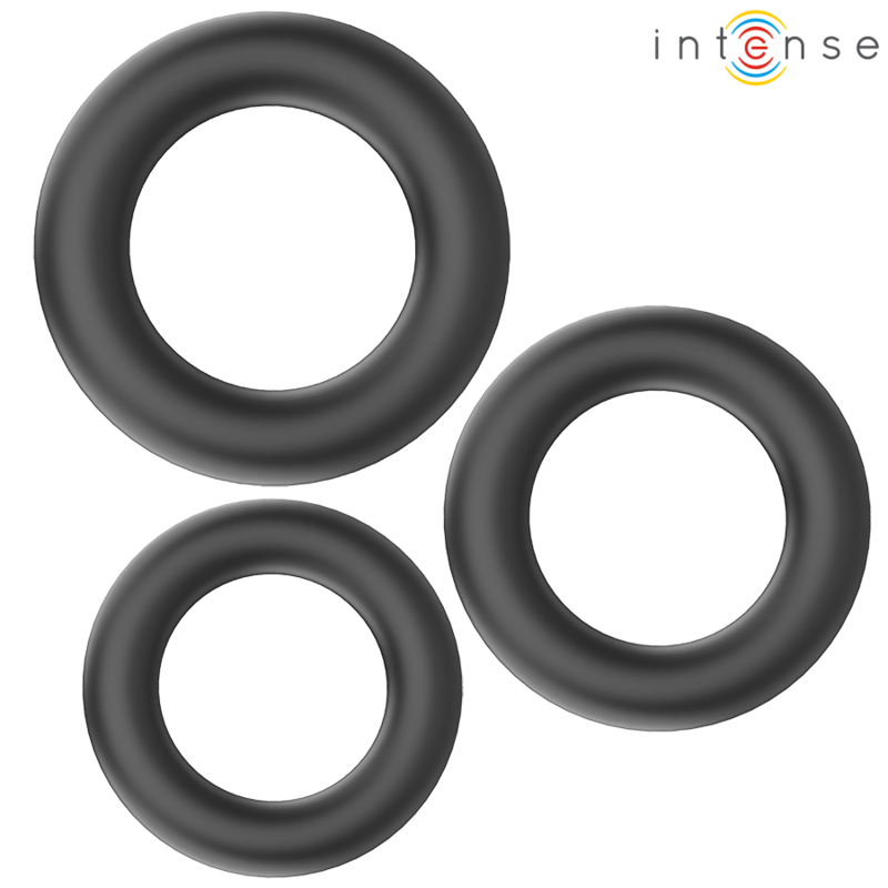 INTENSE FOR HIM HUGH anelli per pene senza vibrazione, set da 3