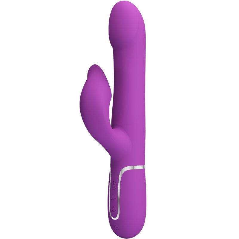 Vibratore rabbit Pretty Love con fila di perle mobile, viola