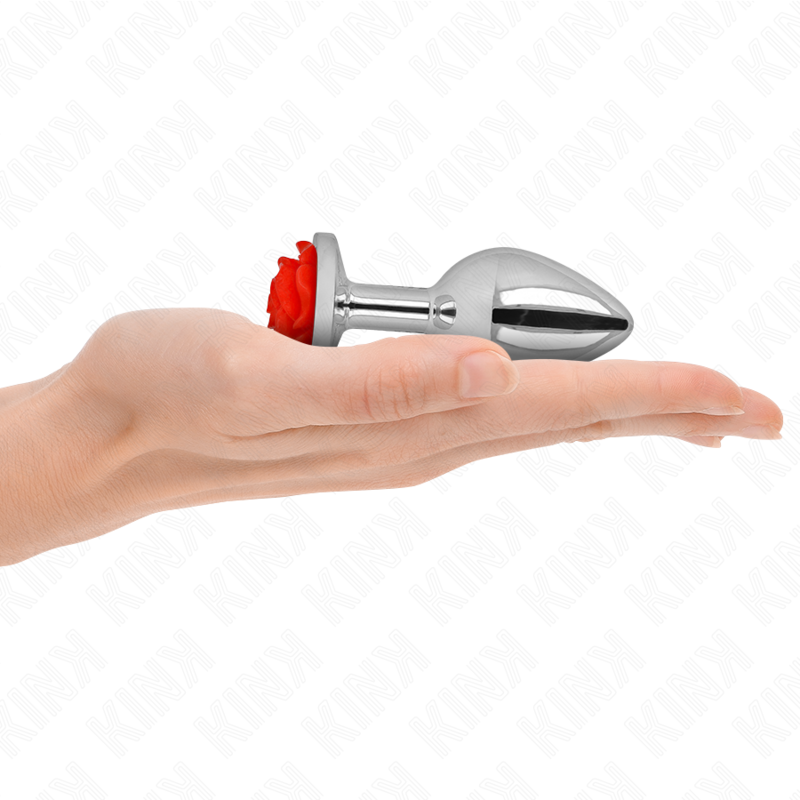 Kink Plug Anale Con Rosa Rossa, Taglia M