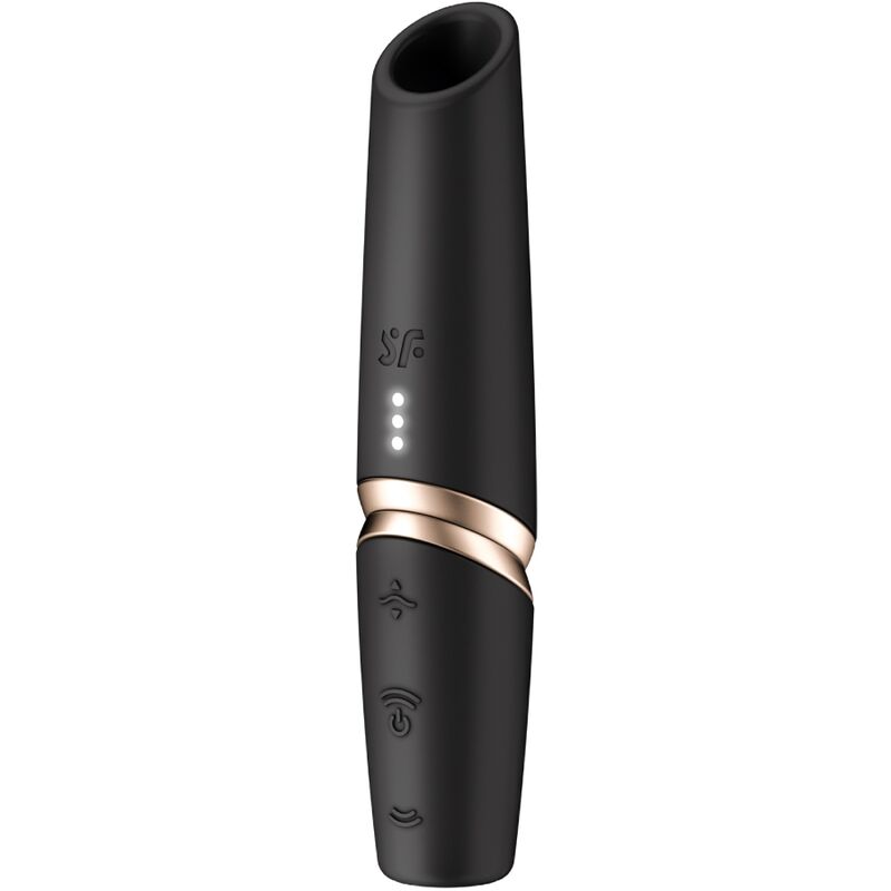 Satisfyer Perfect Kiss Wave stimolatore clitorideo, nero e oro