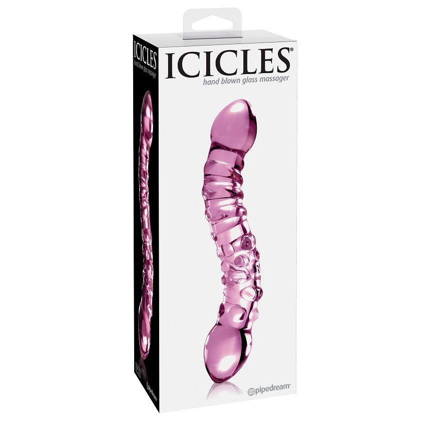 ICICLES N. 55 Dildo in vetro con due estremità diverse