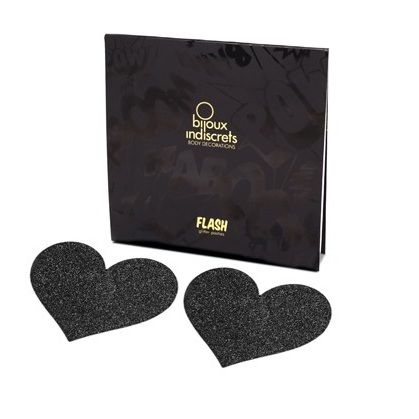 Bijoux Indiscrets Flash Black Heart Copricapezzoli