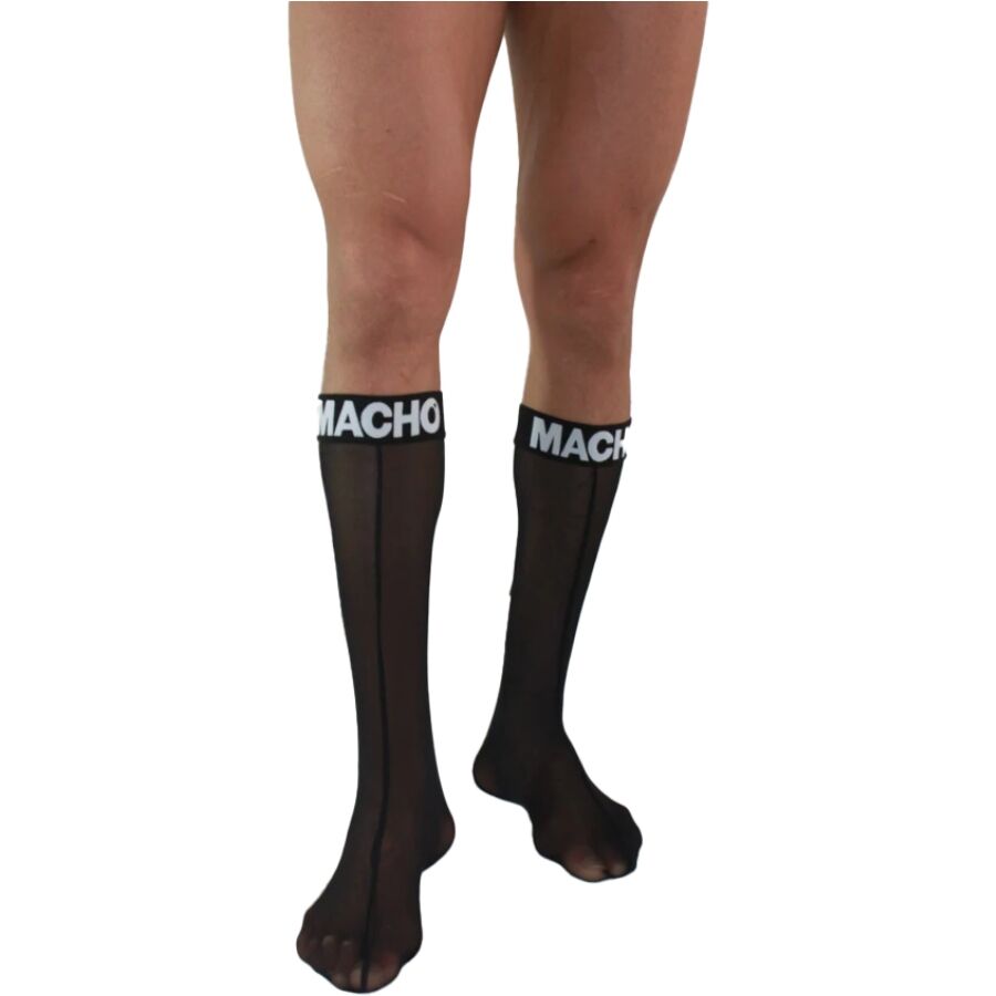 Calze nere MACHO, trasparenti, taglia unica