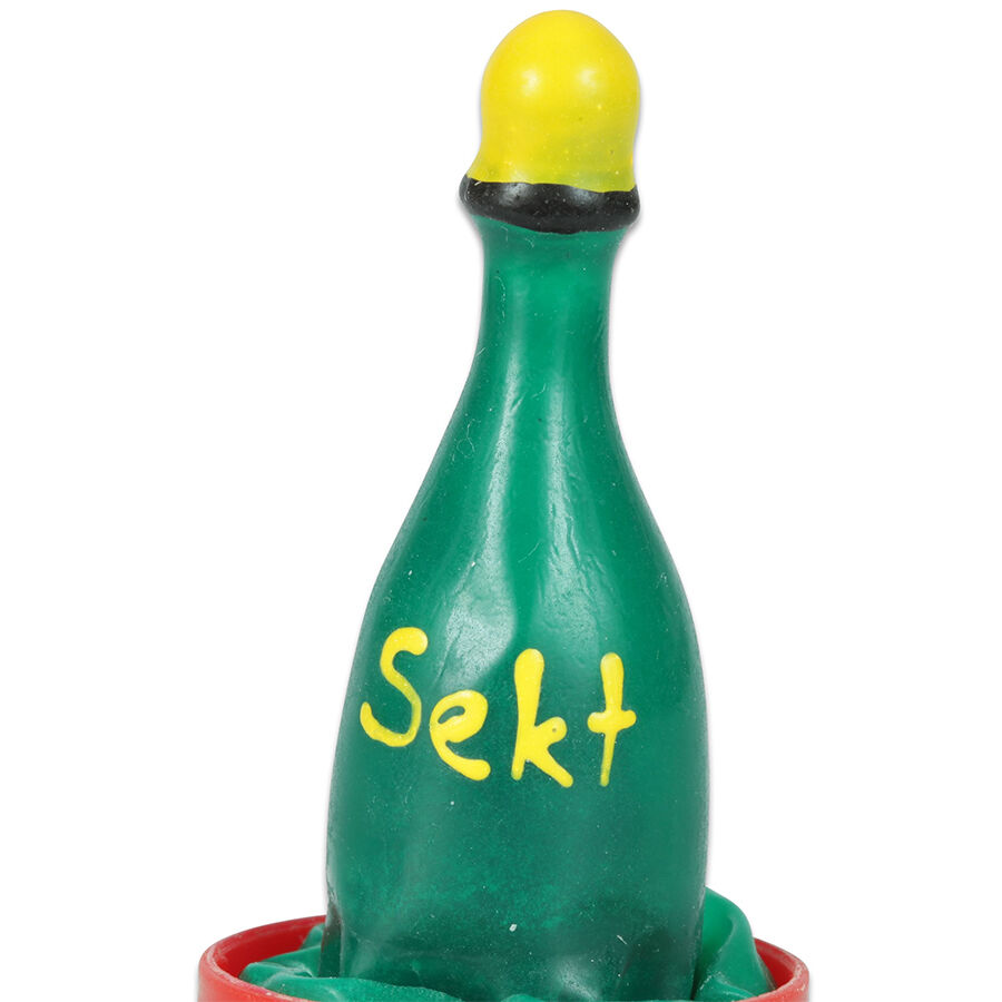 CONDOMERIE Champagne, regalo erotico spiritoso dipinto a mano