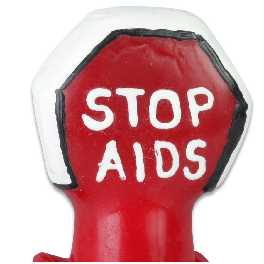 CONDOMERIE Stop AIDS, articolo decorativo dipinto a mano