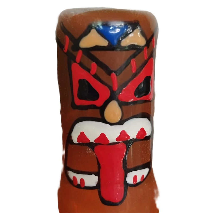 CONDOMERIE Tiki Totem 01, preservativo decorativo dipinto a mano