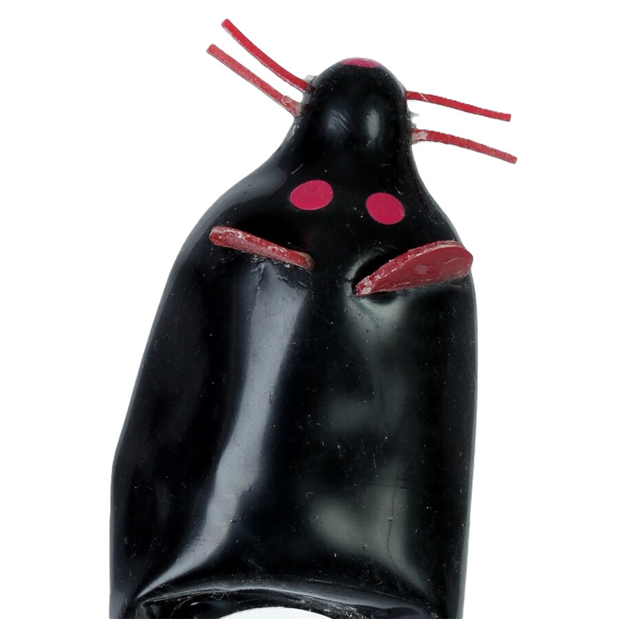 Condomerie Black Mouse XL, regalo erotico dipinto a mano