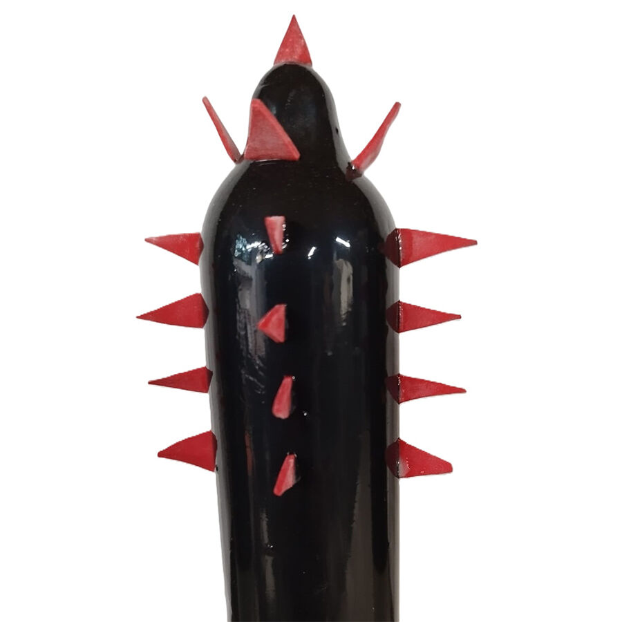 CONDOMERIE Black Cactus XL, regalo erotico dipinto a mano