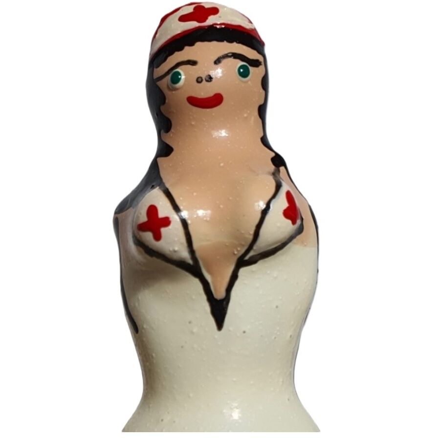 CONDOMERIE Nurse Blond, preservativo decorativo dipinto a mano come regalo erotico