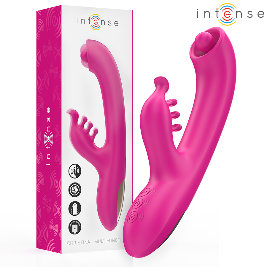 INTENSE Christina, vibratore rabbit rosa, 22,5 cm