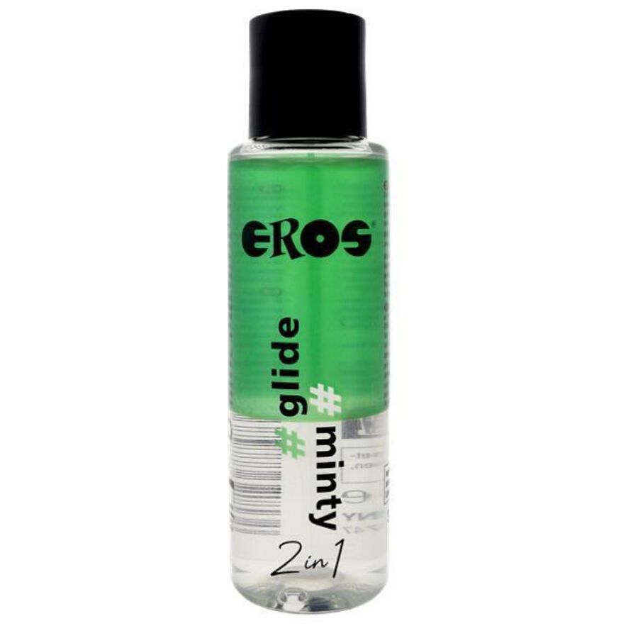 EROS 2 in 1 Glide Minty, lubrificante rinfrescante a base di silicone, 100 ml