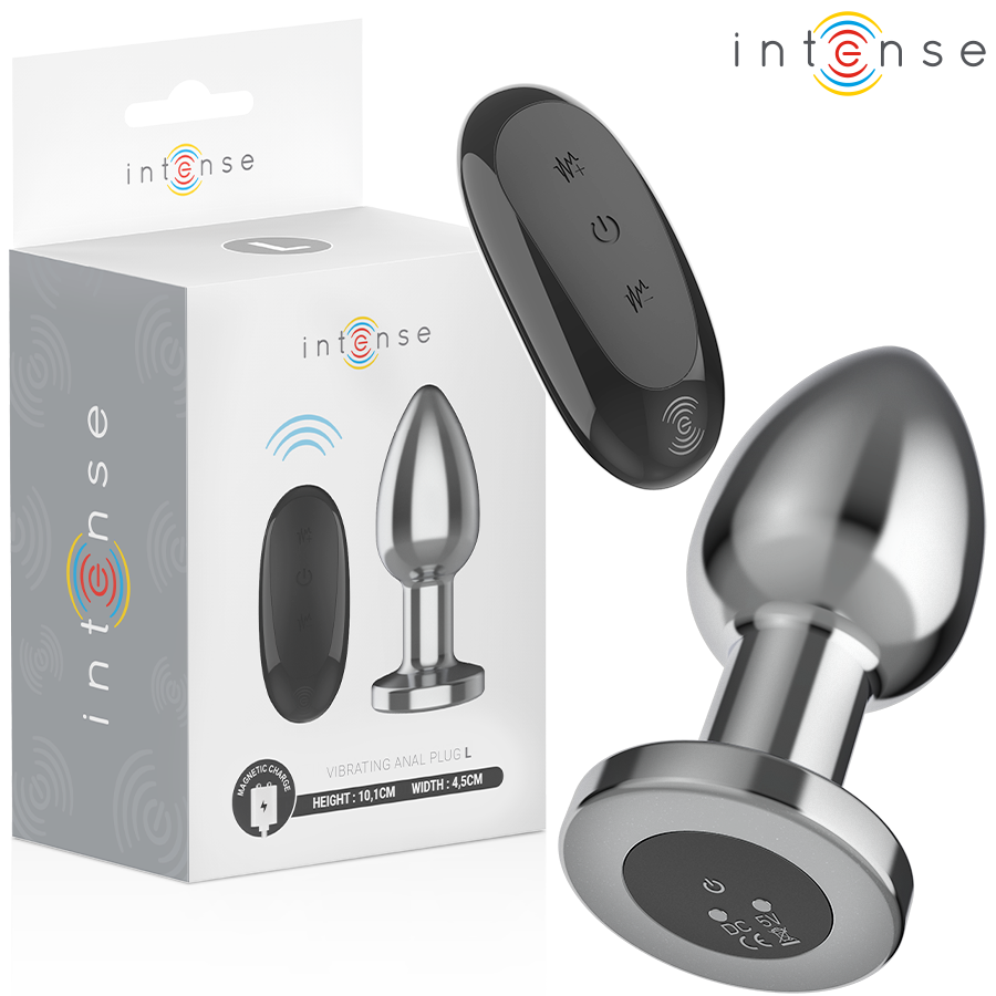 Plug anale vibrante INTENSE in alluminio, taglia L