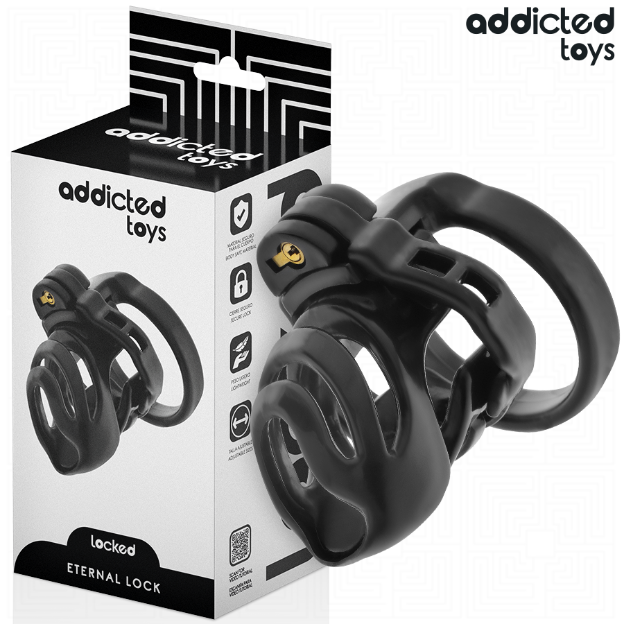 Gabbia per pene ADDICTED TOYS LOCKED Eternal Lock con stimolatore uretrale