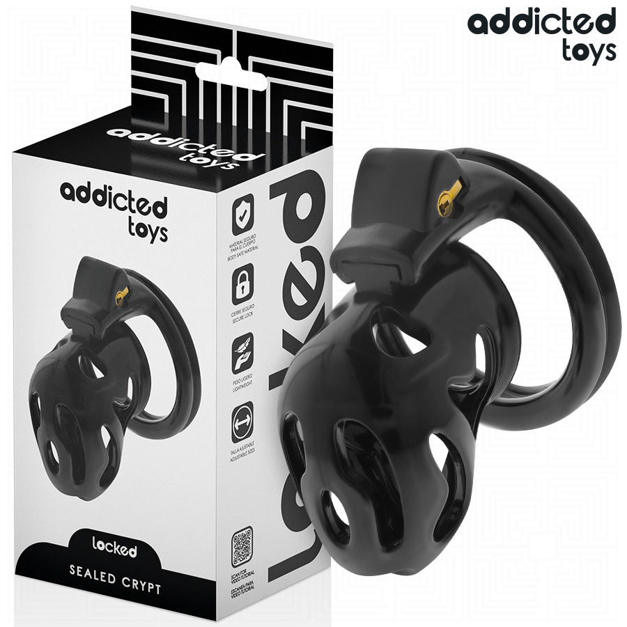 ADDICTED TOYS LOCKED Sealed Crypt gabbia per pene, 8 cm