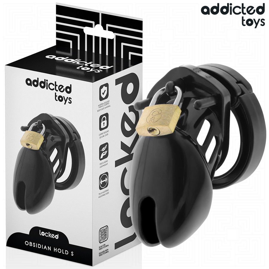 ADDICTED TOYS LOCKED Obsidian Hold gabbia per pene taglia S