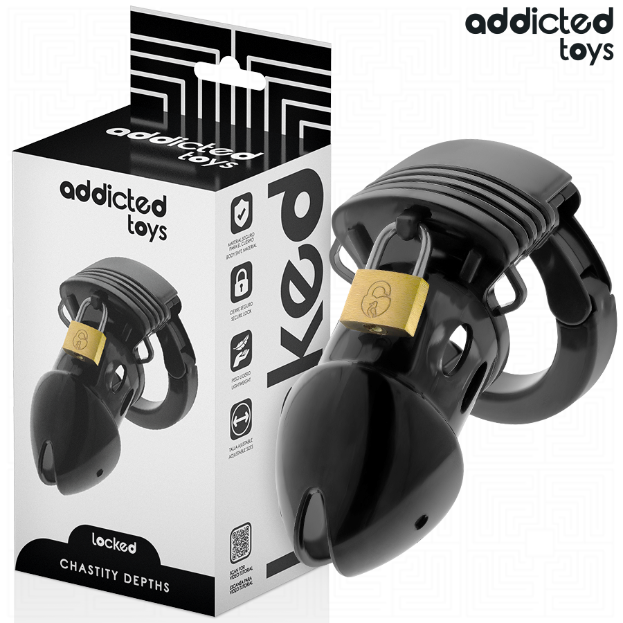 ADDICTED TOYS LOCKED Chastity Depths gabbia per pene, 7,5 cm