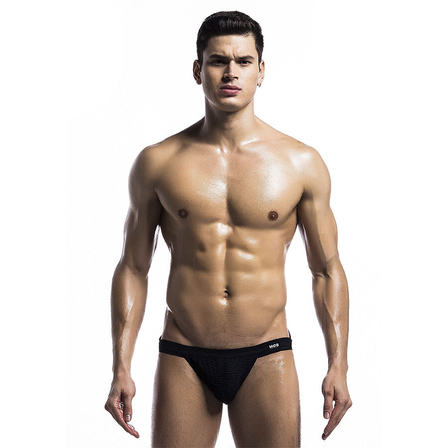 Jockstrap fetish da bagno in Lycra nero, vestibilità comoda, taglia L MOB
