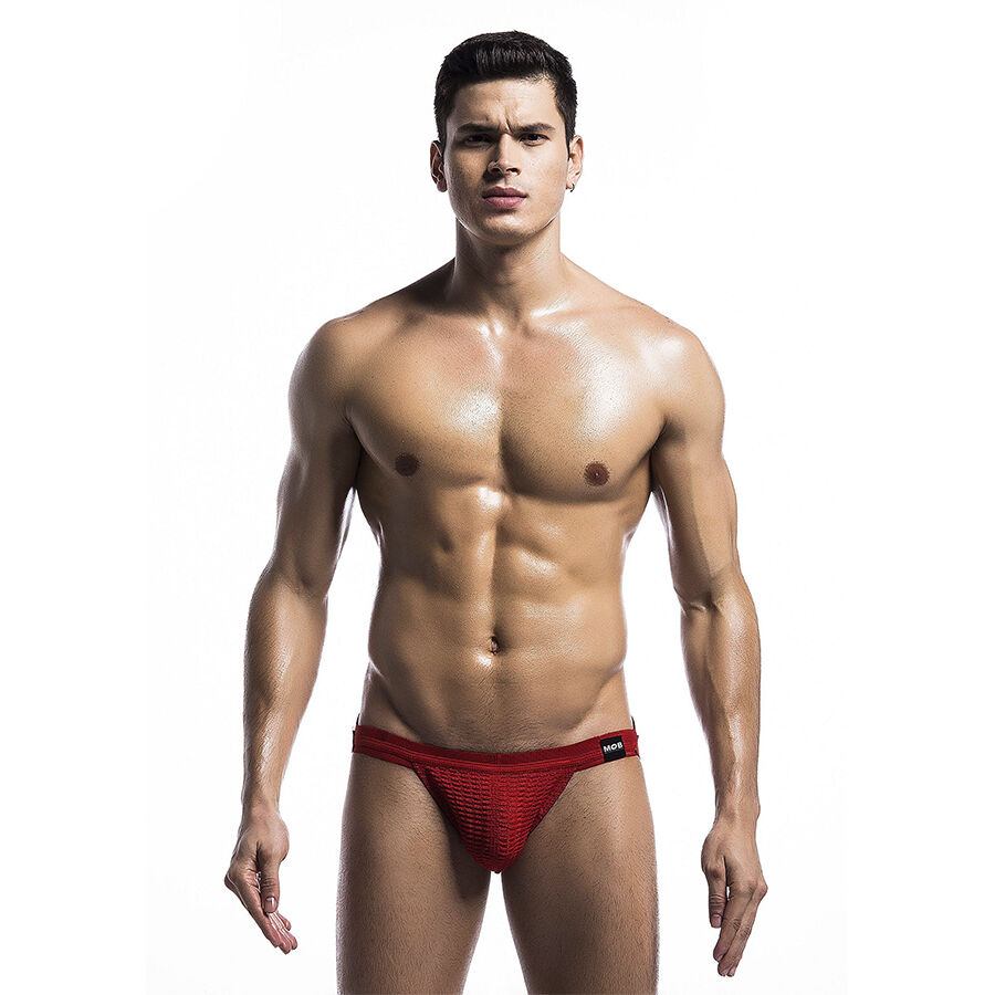 Costume da bagno fetish rosso stile jockstrap in Lycra, taglia L, modellante e comodo MOB